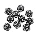 Yiotfandoll 10PCS Polyhedral Dice D20 20mm Acrylic 20 Sided Dice for RPG MTG DND Table Games Black - Image 2