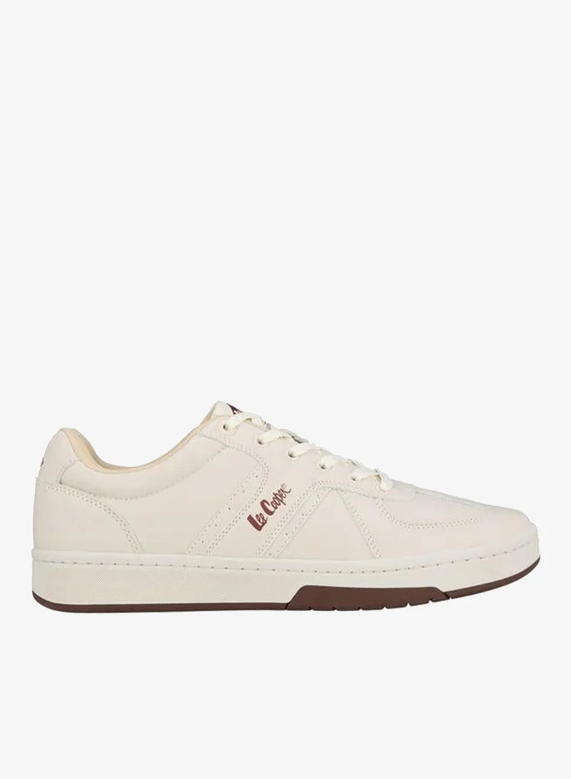 Lee Cooper BEIGE Men Logo Lace-Up Sneakers for Men | Best Price UAE