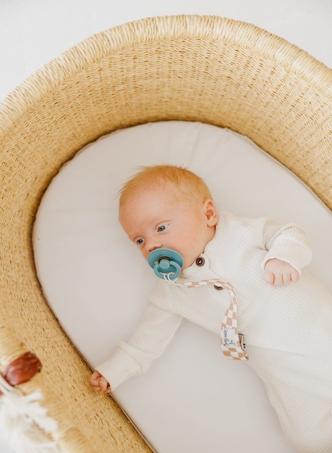 Copper Pearl 3-Pack Pacifier Holders: Premium Knit Binky Clips for Baby Girls and Boys - Stylish Stainless Steel Design for Secure No-Drop Attachment - Image 5