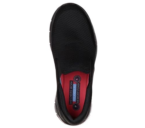 SKECHERS حذاء عمل سلكي للرجال من سكيشرز فليكس أدفانتج مقاوم للانزلاق، أسود، 10 - Image 3