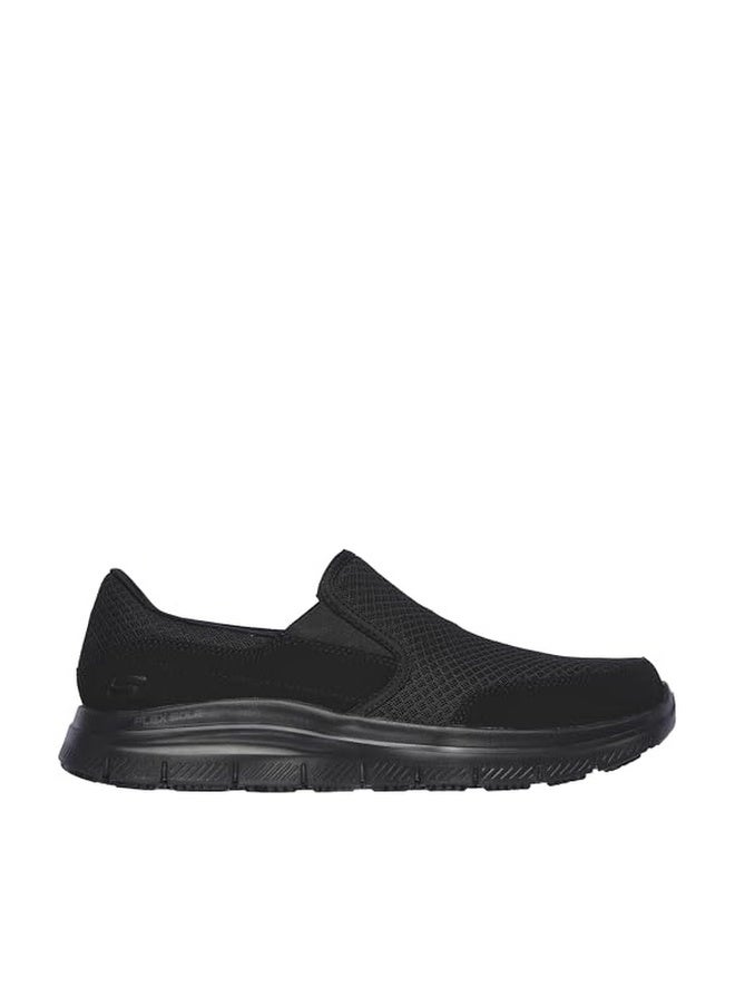SKECHERS حذاء عمل سلكي للرجال من سكيشرز فليكس أدفانتج مقاوم للانزلاق، أسود، 10 - Image 1