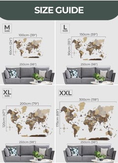 Enjoy The Wood Enjoy The Wood - 3D Wooden World Map Wall Art - Elegant Arabic Script for Home, Bedroom or Office Decor - Perfect Housewarming Gift, Handmade Wall Art  - Image 4