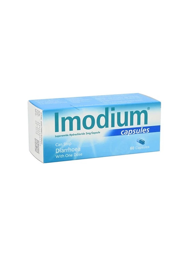 Imodium Diarrhoea Capsules 2 Mg, 60 Count