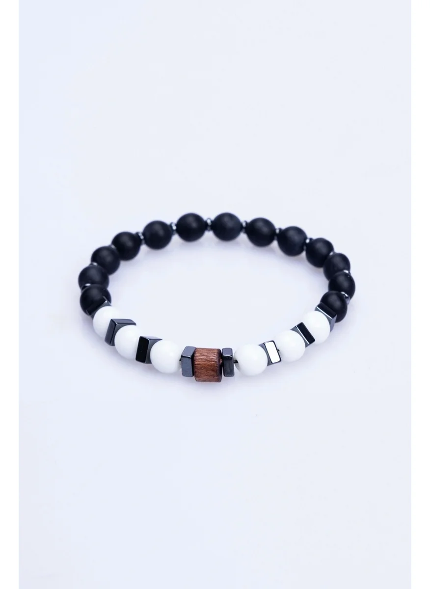 Tudors Natural Stone Black Men's Bracelet