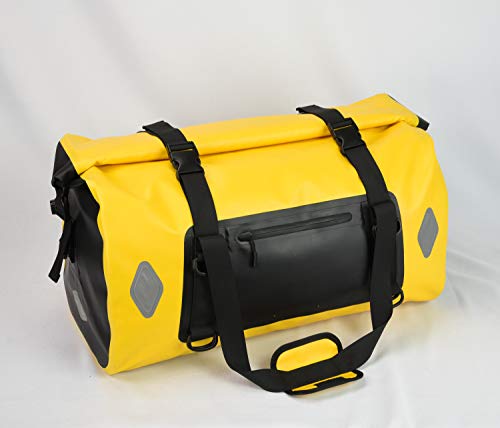 WILD HEART Waterproof Bag 55L 66L 77L Motorcycle Dry Duffel Bag for Travel,Motorcycling, Cycling,Hiking,Camping (66L, Yellow) - Image 3