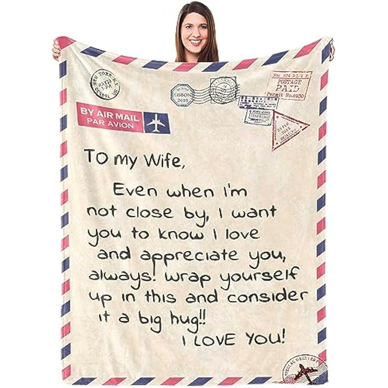 Loquat Birthday Gift for Wife from Husband - Throw Blanket for Bedding, Sofa and Travel (140X180cm) - Image 1