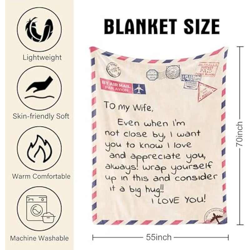 Loquat Birthday Gift for Wife from Husband - Throw Blanket for Bedding, Sofa and Travel (140X180cm) - Image 4