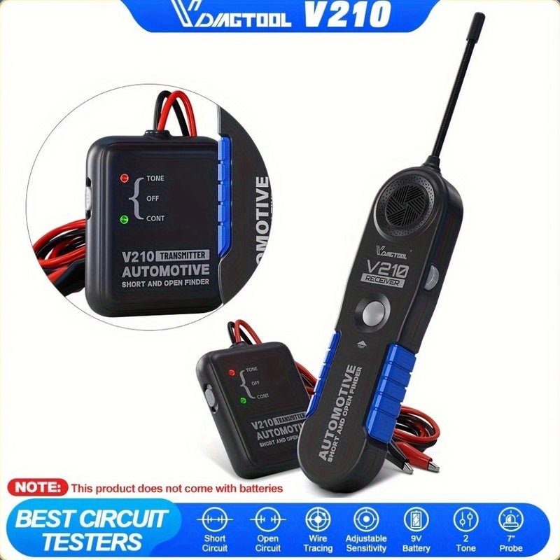 VDIAGTOOL V210 6 24V جهاز اختبار الدوائر الكهربائية للسيارات لأجل اختبار قصر وفتح الدائرة في المركبات - Image 4