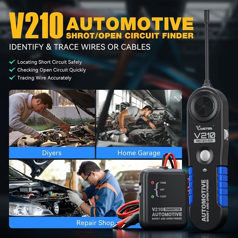 VDIAGTOOL V210 6 24V جهاز اختبار الدوائر الكهربائية للسيارات لأجل اختبار قصر وفتح الدائرة في المركبات - Image 5