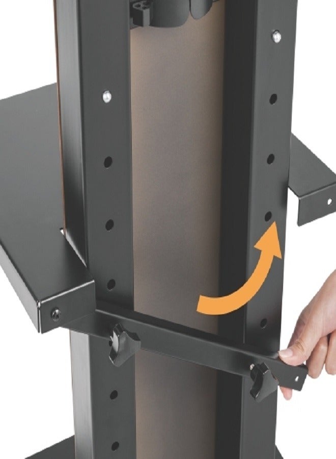 Lumi TV FLOOR STAND WITH EQUIPMENT SHELF FS16-46TD - Image 2