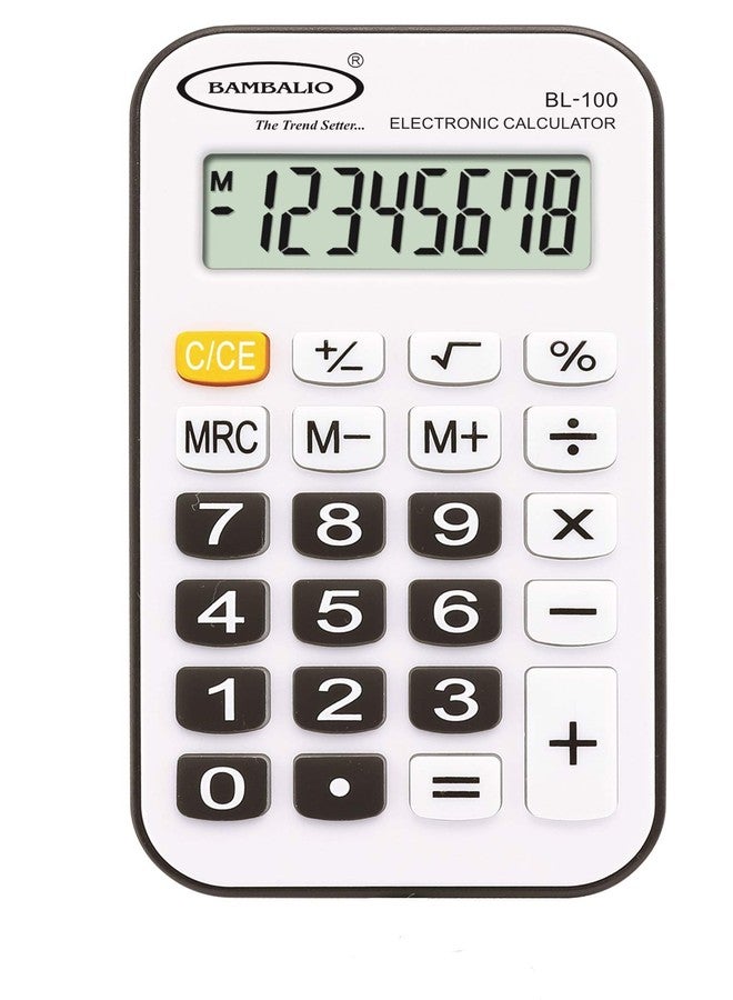 Bambalio 8 Digits BL-100 Portable Pocket Calculator with 3 Years Warranty Black - Image 1