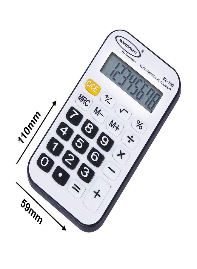 Bambalio 8 Digits BL-100 Portable Pocket Calculator with 3 Years Warranty Black - Image 2