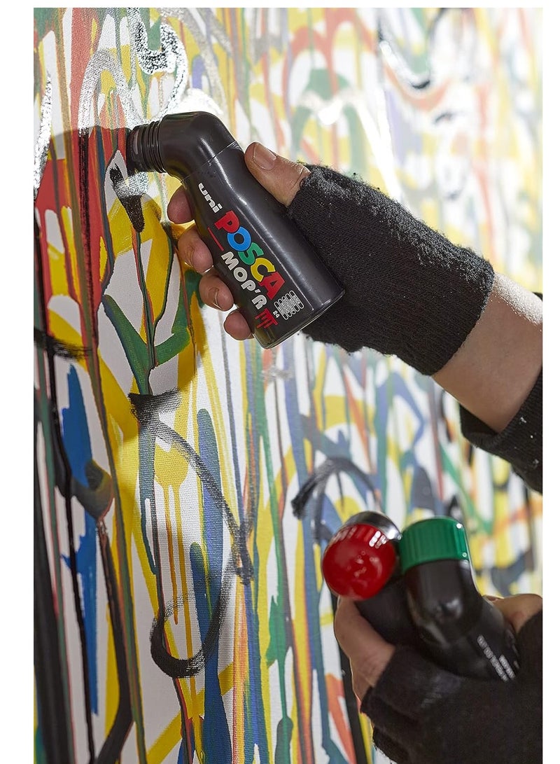 POSCA علامة الطلاء الدائمة متعددة الأسطح بوسكا MOP’R PCM-22، طرف دائري XXL 3-19 مم، علبة من 4 باللون الأخضر - Image 2