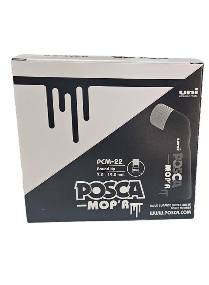 POSCA علامة الطلاء الدائمة متعددة الأسطح بوسكا MOP’R PCM-22، طرف دائري XXL 3-19 مم، علبة من 4 باللون الأخضر - Image 4