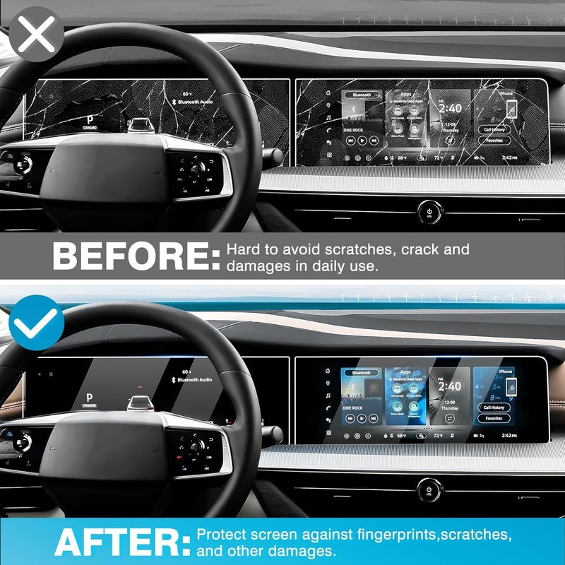Karltys 【Upgrade 2 Pack Screen Protector for 【No Glare u0026 Fingerprint】 Tempered Glass Nissan Murano 2025 2026 12.3-Inch (SV/SL/Platinum) - Image 3