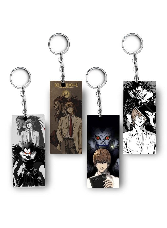 Replix حافظة مفاتيح أنمي مطبوعة من ريبليكس بريميوم (عبوة من 4) | حافظة مفاتيح أكريليك من ديث نوت - Image 1