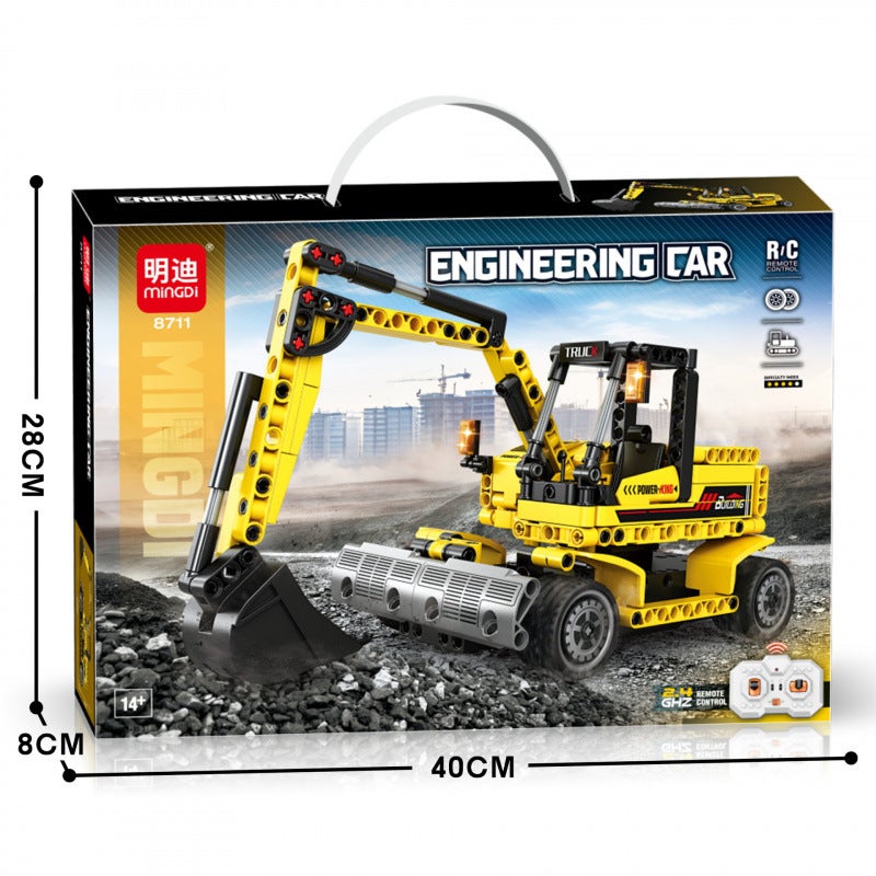 Mingdi 8710-8711 RC Engineering Vehicle Building Blocks Set (400+ Pieces) - Image 5