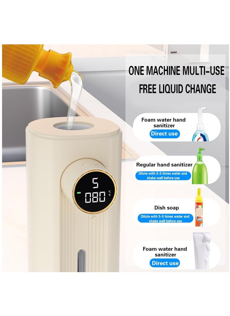 Arabest - Automatic Hand Soap Dispenser, 350 ML Automatic Rechargeable Non-Touch Foam Soap Dispenser, Smart Electric 5 Levels of Adjustable Foam Amount for Bathroom, Kitchen - Image 1