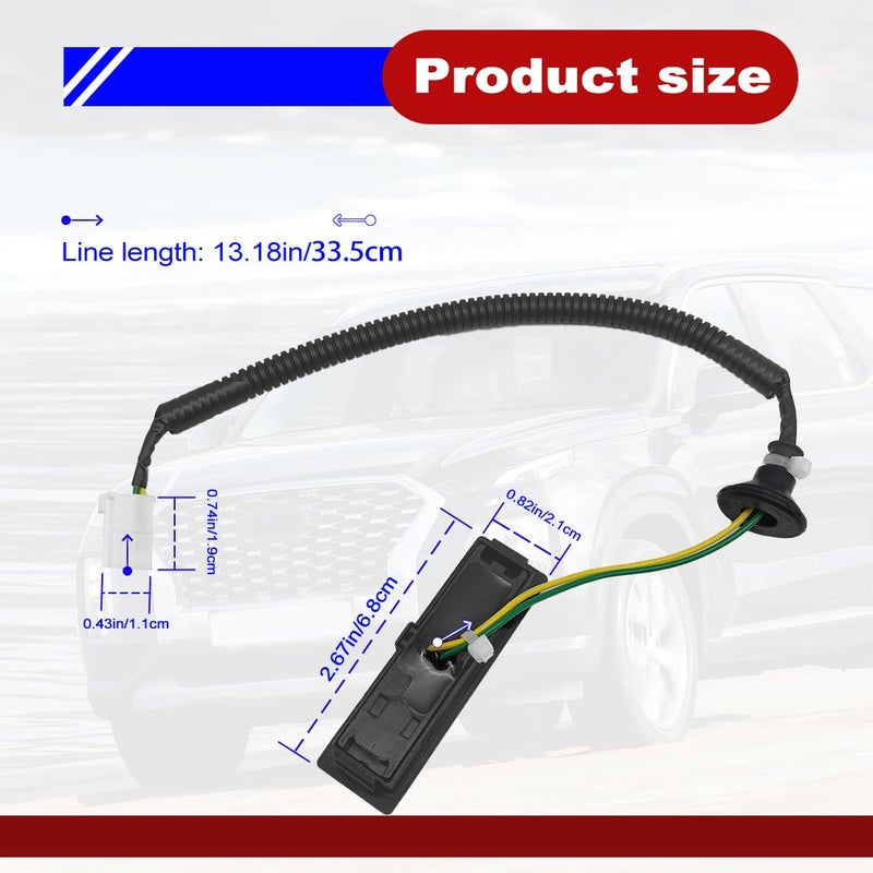 NOTISH Rear Liftgate Trunk Open Release Switch Compatible with Nissan Pathfinder 2013-2020, Hatch Button Trunk Latch Tailgate Lid Switch 253803JA0B - Image 2