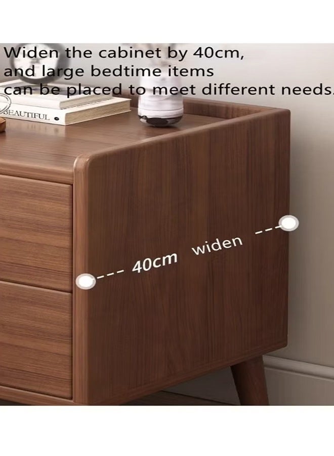 Beauenty Bedside Table Simple Modern Bedroom Nightstands Wooden Minimalist Multi-function Light Luxury Style Bedside Storage Small Cabinet - Image 3