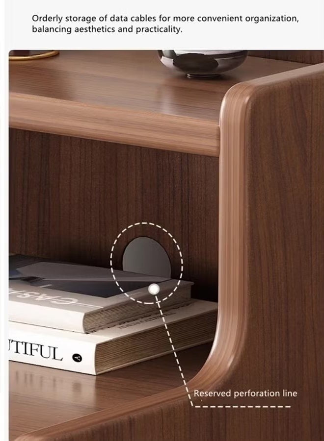 Beauenty Bedside Table Simple Modern Bedroom Nightstands Wooden Minimalist Multi-function Light Luxury Style Bedside Storage Small Cabinet - Image 5
