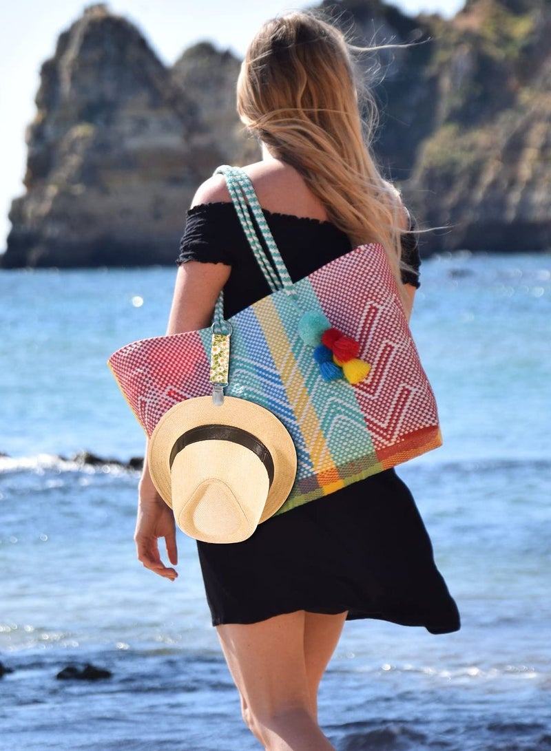 SYOSI 6Pcs Hat Clips for Travel Handbag Backpack Elastic Hat Mitten Dress Strap Clip Outdoor Travel Accessory for Adults Kids