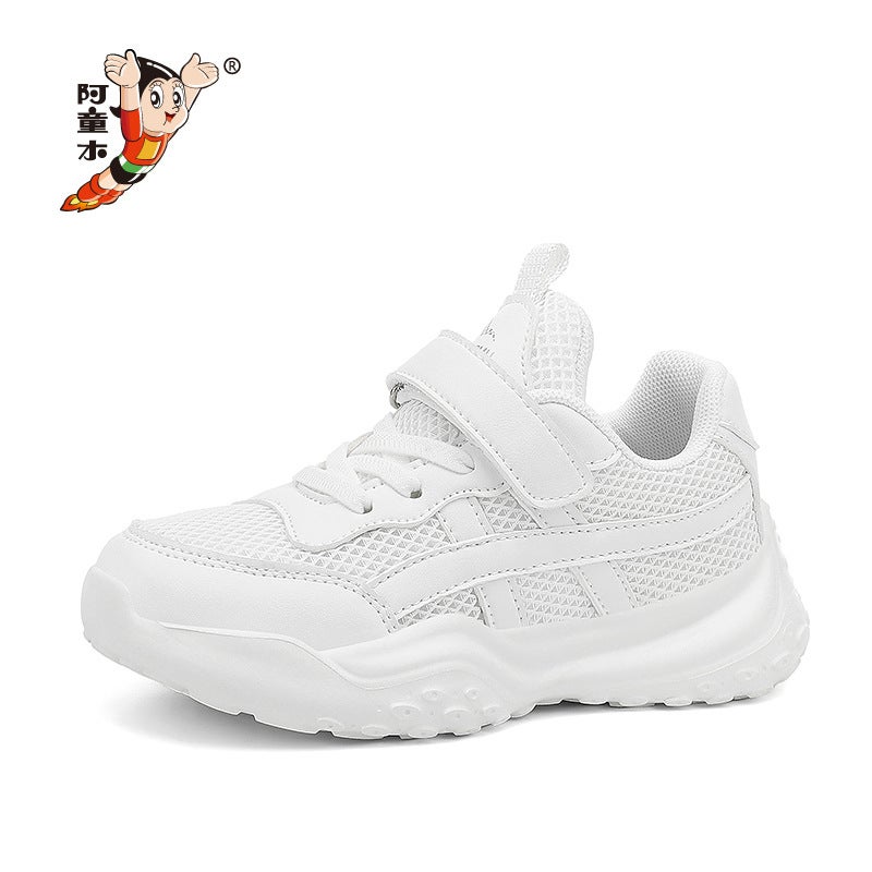 Children'S Breathable Mesh Fashion Sports Shoes Children'S White Sports Shoes Medium And Large Children'S Casual Shoes - Image 1