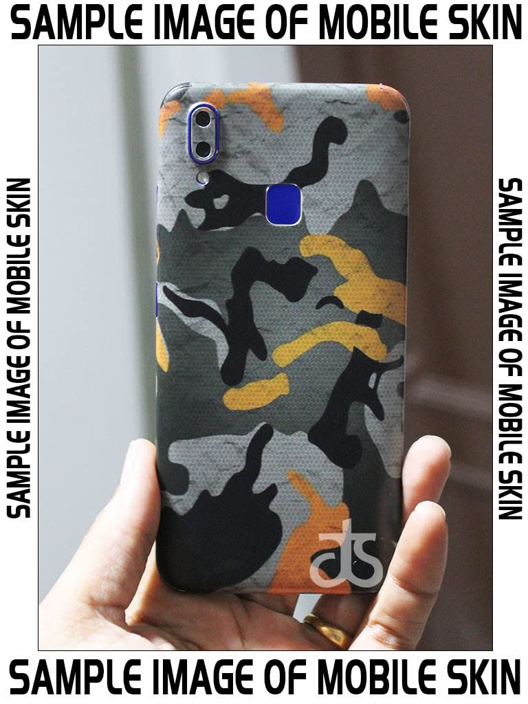 AtOdds Mobile Skin Sticker Wrap | Compatible for Samsung S25 Ultra (5G)| Scratchproof Matte Finish | Full Coverage for All Sides & Camera Protection (Orange Camo) - Image 2