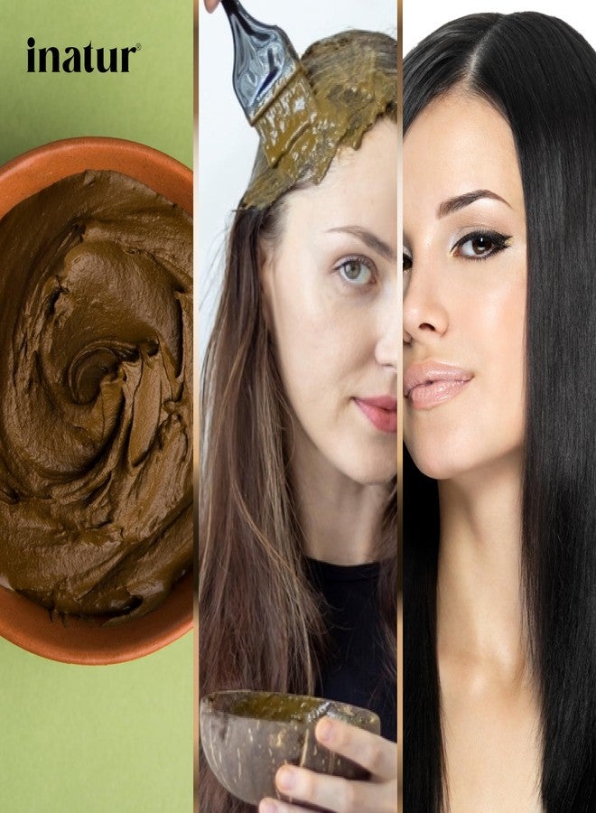 إناتور مسحوق الحناء من إيناتور - صبغة شعر عضوية، لون أيورفيدي، مغذي للشعر، مع الأملا، والشيكاكاي، والبراهمي، والبرينجراج - للرجال والنساء، خالٍ من المواد الكيميائية - 100 غرام (عبوة من 3) - Image 5