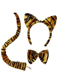 Jacobson Hat Company Jacobson Hat Company Adut Tiger Plush 3 Pc. Costume Set, multi-colored, One Size fits Most 