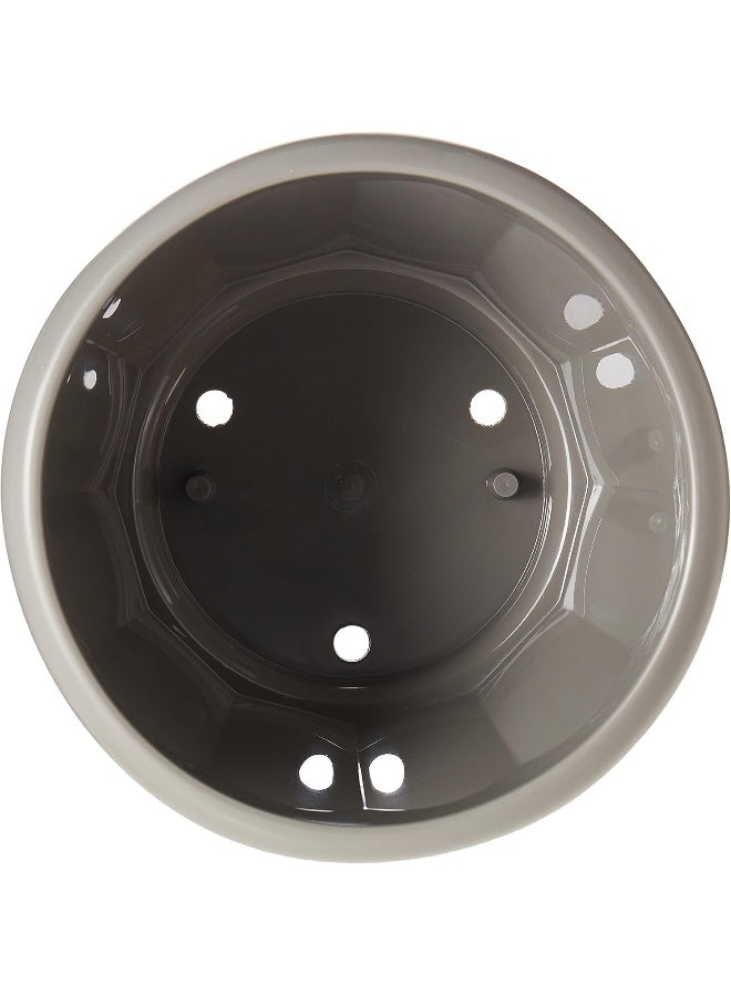 Cosmoplast وعاء زهور سداسي 8" مع صينية - Image 3