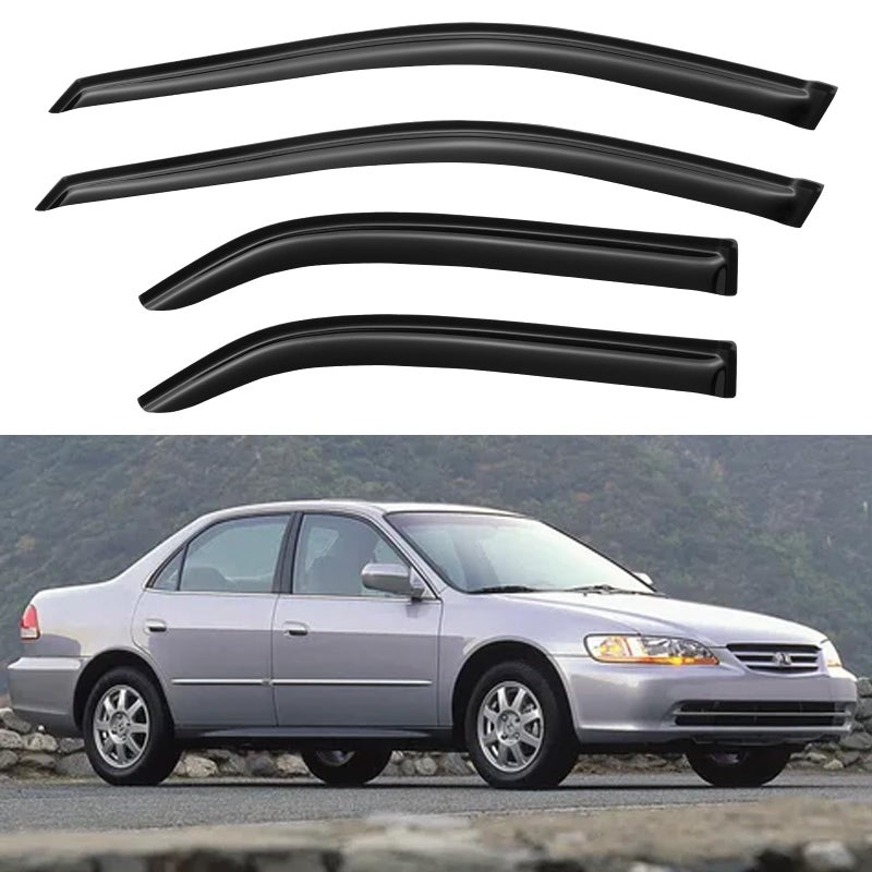 Window Visors Rain Guards for 1998 1999 2000 2001 2002 Honda Accord OutChannel Window Vent Wind Deflectors Visors Shades for 9802 Accord Sedan