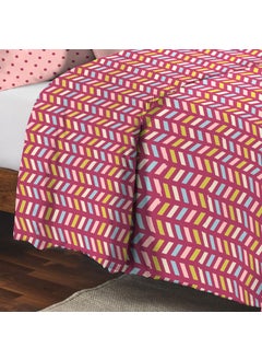 Trident Trident Feather Tales Queen Size Reversible Comforter Double Bed Blanket, 144 Thread Count, 100% Cotton Shell with 120 GSM Polyfill, AC Blanket Double Bed, Quilt - Party Mood Pink  - Image 3