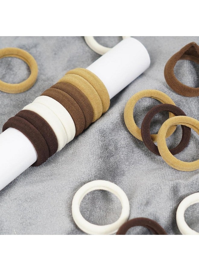 SUN Ring SUNRING Hair Holder Tie Soft Tiny Small Elastic Rubber Bands Braiding for Kids Girls, Mini Rubber bands Ties For Girls And Women (Pack of 100, Brown shade) - Image 3