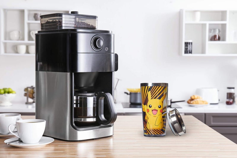 جاست فانكي Pokemon Pikachu Travel Mug - 16 Oz BPA pumbler car pumblate مع غطاء معدني مقاوم للانسكاب والفولاذ المقاوم للصدأ - الفراغ المزدوج الفراغ المعزول مع الكوب الحراري للمشروبات الساخنة والباردة - Image 5