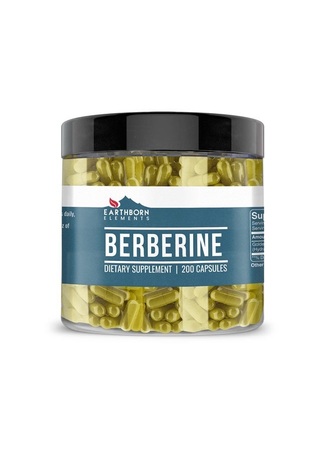 earthborn elements Goldenseal Berberine 200 Capsules, Pure & Undiluted, No Additives - Image 1