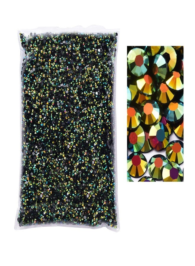 Blinginbox 15000pcs Flatback Rhinestones,Resin Non Hotfix Rhinestones Large Quantity Wholesale for Crafts Creative Design,Clothes,Makeup,Nail Art (5mm,Black AB) - Image 1