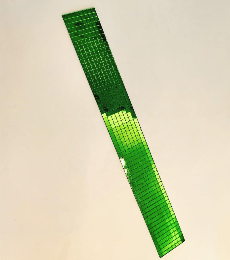 MEYA Green SelfAdhesive Glass Mirror Mosaic2400Pcs 5x5mm Mirror Tiles for DIY Disco Ball Cowboy Hat Vase Bottle Interior Decoration Green 2400pcs - Image 4