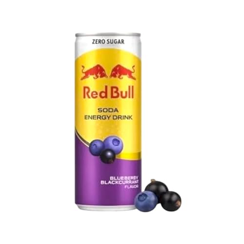 Red Bull Energy Drink, Blueberry, Blackcurrant Flavor, Limited Editin, 250ml Cans, X Pack of 4 (From Thailand) Get Free Flavourito Kunafa Chocolate 20g From DECADENT FOODS - Image 2