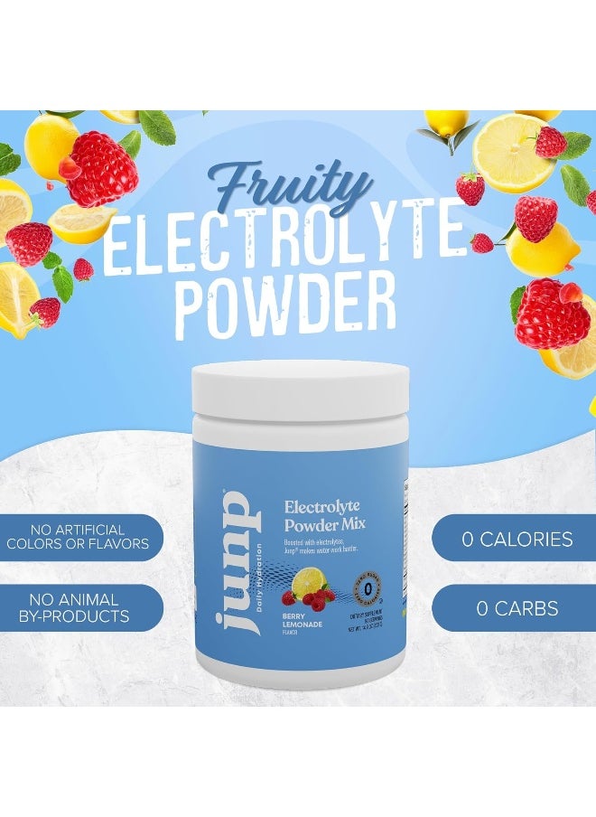 JUNP JUNP Hydration Electrolyte Powder, Electrolytes Drink Mix, Hydration Mix, Sugar Free, Gluten Free, 0 Calories, 0 Carbs, Keto Friendly, Kosher, (Berry Lemonade)  - Image 2