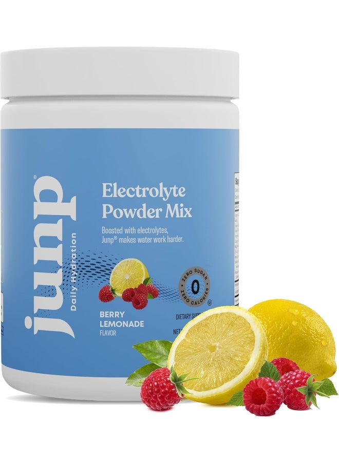 JUNP JUNP Hydration Electrolyte Powder, Electrolytes Drink Mix, Hydration Mix, Sugar Free, Gluten Free, 0 Calories, 0 Carbs, Keto Friendly, Kosher, (Berry Lemonade)  - Image 1