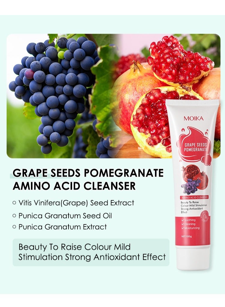 مويكا منظف عميق للوجه ببذور العنب والرمان والأحماض الأمينية 100 جرام - Image 2