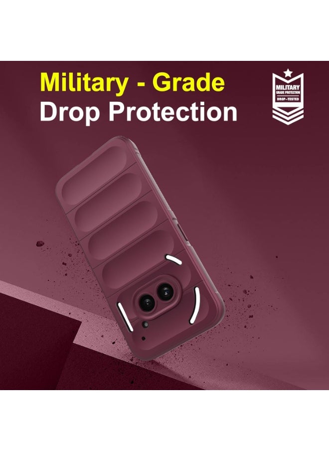Generic Premium Protection Back Silicone Case Compatible with Nothing Phone 2A Magic Shield Shockproof Case with Camera Protection (wine Red)  - Image 4