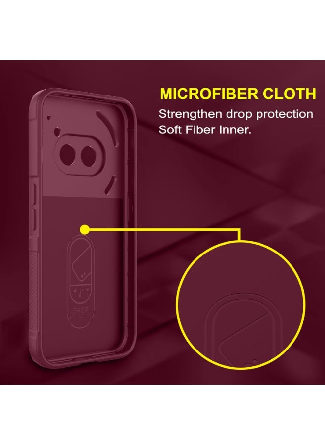 Generic Premium Protection Back Silicone Case Compatible with Nothing Phone 2A Magic Shield Shockproof Case with Camera Protection (wine Red)  - Image 5