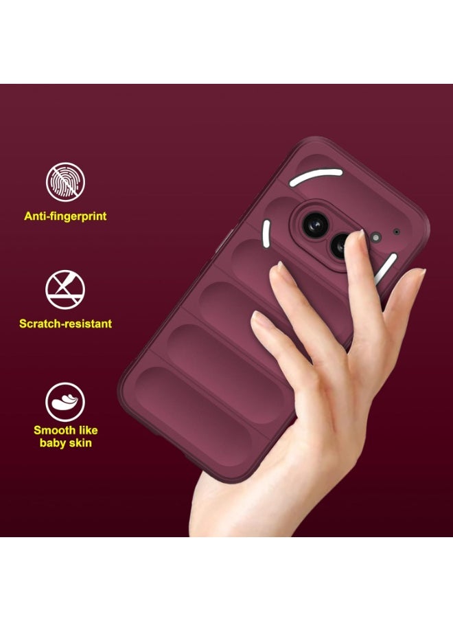 Generic Premium Protection Back Silicone Case Compatible with Nothing Phone 2A Magic Shield Shockproof Case with Camera Protection (wine Red)  - Image 2