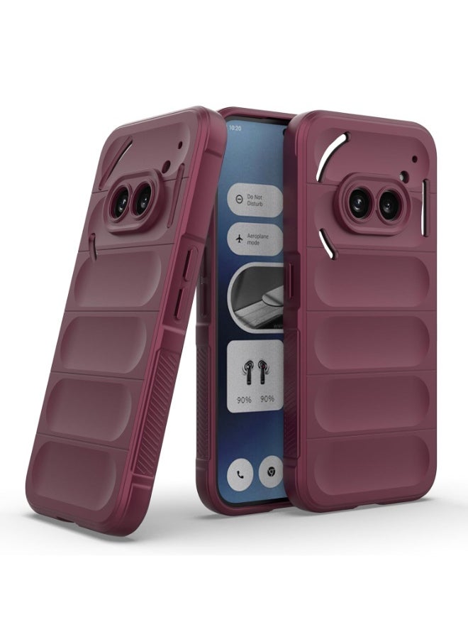 Generic Premium Protection Back Silicone Case Compatible with Nothing Phone 2A Magic Shield Shockproof Case with Camera Protection (wine Red)  - Image 1