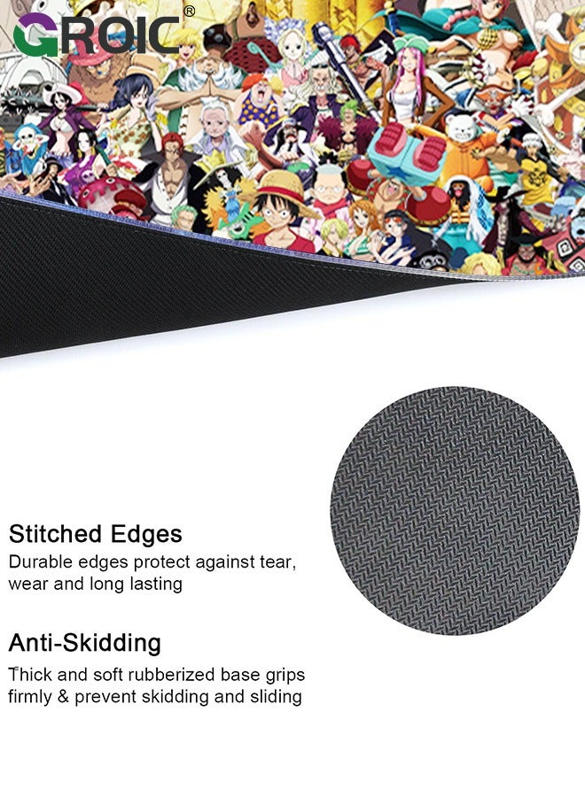 GROIC RGB Gaming Mouse Pad Extended, Large Led Mousepads Non-Slip Rubber Base, Computer Keyboard Mat Soft Desk pad Waterproof  - Image 4