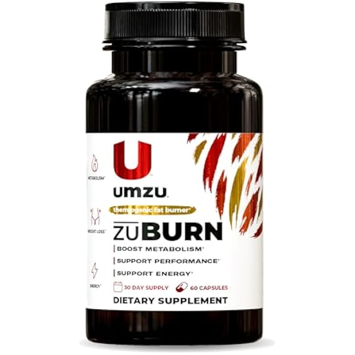 UMZU مكمل دعم الطاقة UMZU ZuBurn - إمداد لمدة 30 يومًا - كافيين، ميتوبورن، كابسيمكس، حبوب الجنة، B6 و B12 - يدعم الطاقة اليومية والتركيز ونمط الحياة النشط - cGMP، تم تجميعه في الولايات المتحدة - Image 1