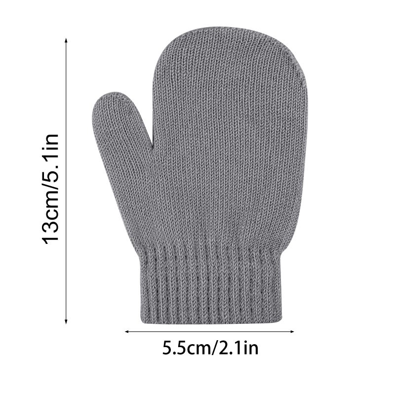 ONESING 5 Pair Toddler Mittens and Gloves - Warm Winter Gloves for Girls Boys, Black - Image 2