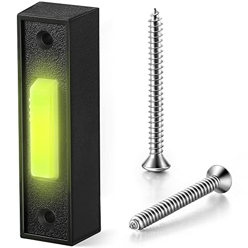 Fiada Lighted Doorbell Button, Garage Door Opener Switch with LED Light, 41A4166 Wall Mounted Push to Exit Ringer Button(Black,1 Piece) - Image 1